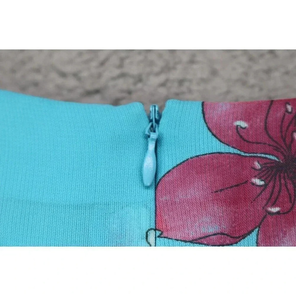 Talbots Floral Ruched Faux Wrap Maxi Dress-Size 16-Chiffon-Back Zip - Picture 10 of 10